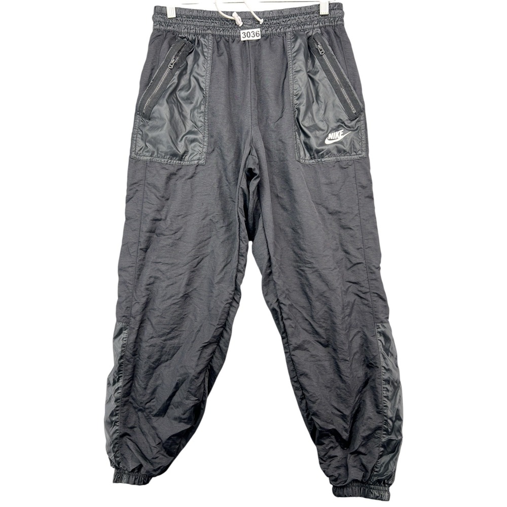 Nike Sportswear Heritage Windrunner Men M Black CV8648-010 Mesh Lined Joggers